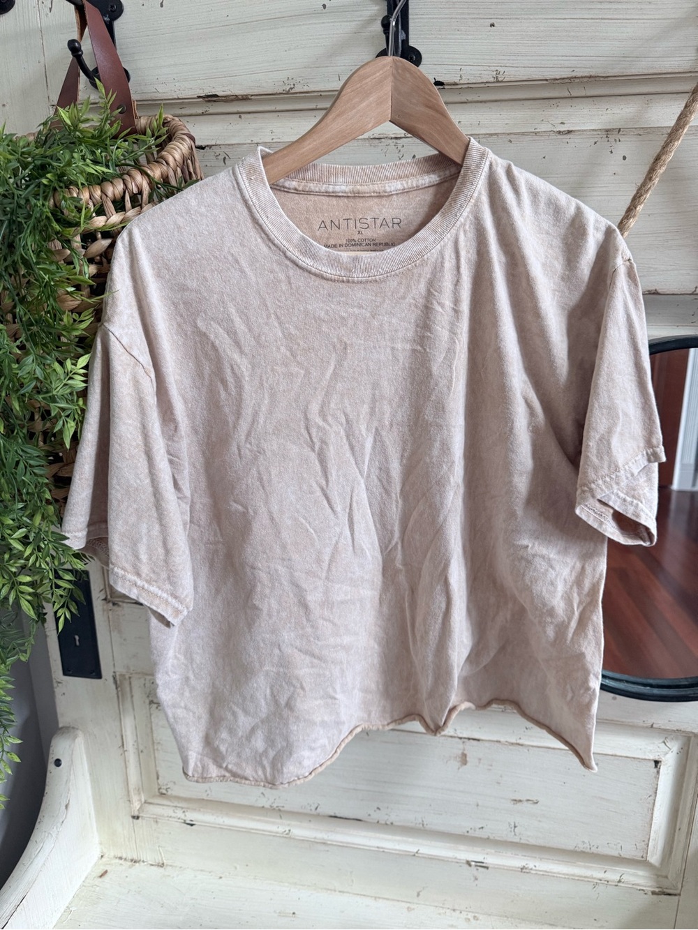Antistar Washed Beige Short Sleeve Tee